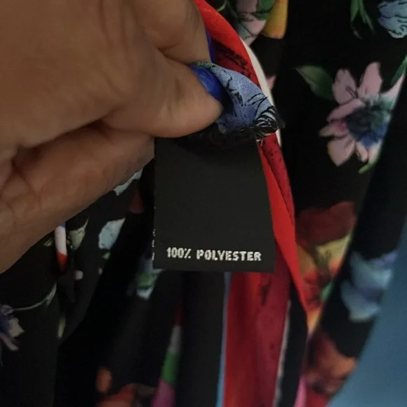 Slim Factor Colorful Floral Mixed Print Blouse - Picture 8 of 8